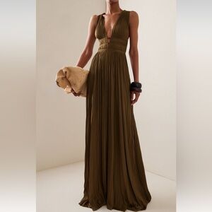 Ulla Johnson Veda Plisse Georgette Gown; size 4